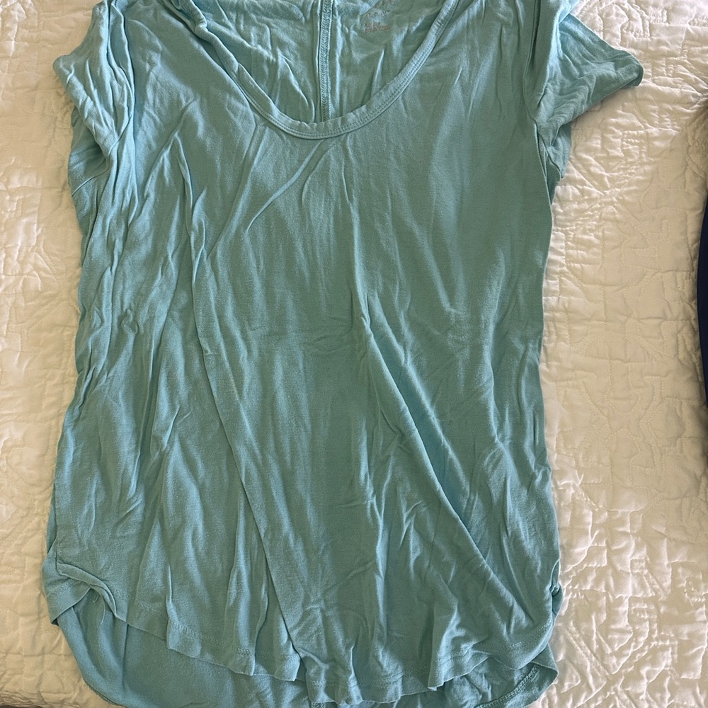 a new day Women's Light Blue Short Sleeve Top